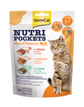 GimCat Nutri Pockets Malt & Vitamin Mix 150g – Snack Croccanti per Gatti Multigusto con Taurina
