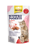 GimCat Nutri Pockets Manzo e Malto 60g – Snack Croccanti per Gatti Supporto Digestivo
