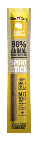 GimDog Sport Stick Cane 12g – Tacchino, Manzo, Pollo, Selvaggina, Anatra, Agnello | Snack Proteico Grain Free