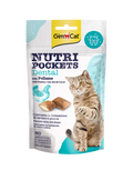 GimCat Nutri Pockets Dental Pollame 60g – Snack Gatti per Igiene Dentale e Anti Placca