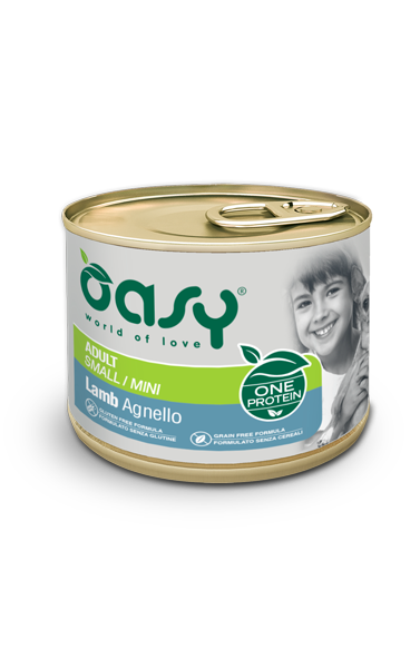 Paté Adult Small/Mini Agnello – One Protein Formula | Cibo umido monoproteico per cani Oasy 200g
