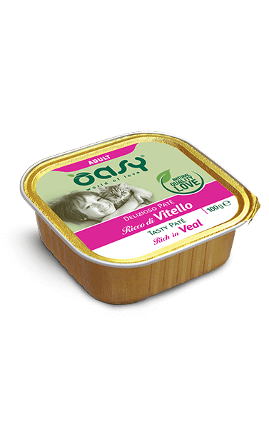 Paté per Gatti Adulti Ricco di Vitello 100g Grain Free e Gluten Free