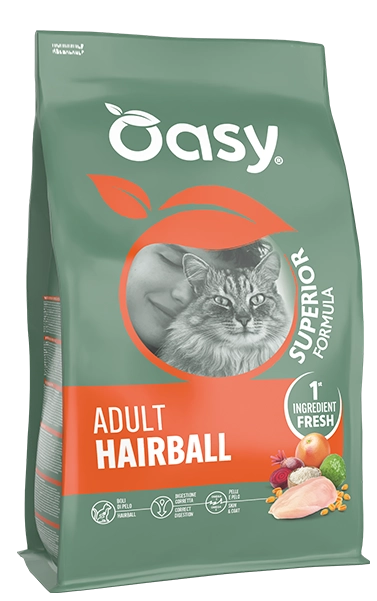 Superior Formula • Adult Hairball Pollo 300 g / 1,5 kg – Cibo Secco per Gatti Adulto Predisposti ai Boli di Pelo