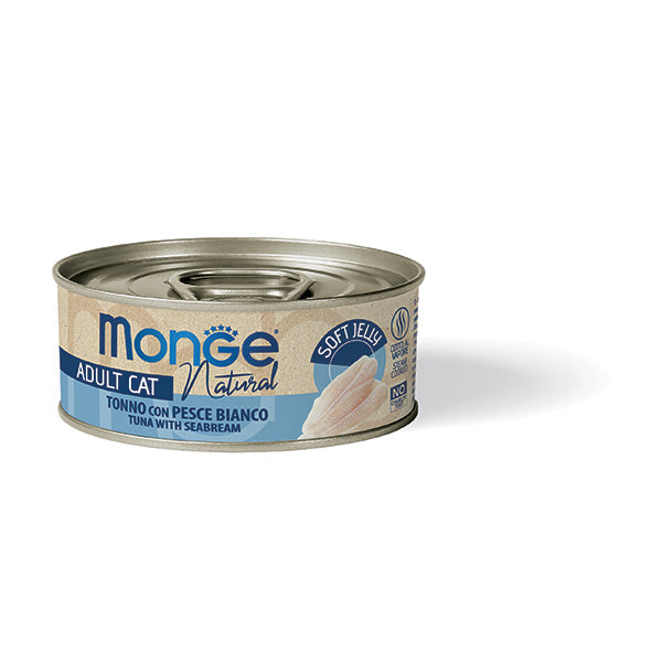 Monge Natural Adult Tonno con Pesce Bianco – Cibo Umido per Gatti 80g