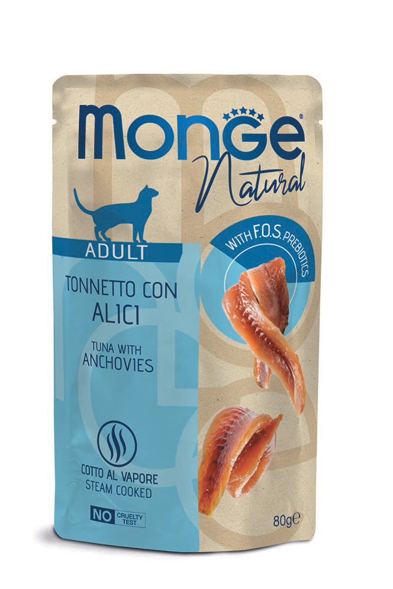 Monge Natural Tonnetto con Alici – Cibo per Gatti Adulti 80 Gr.