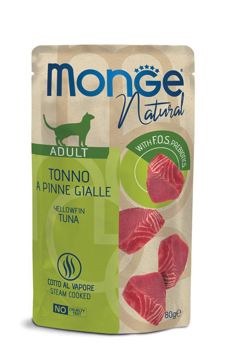 Monge Natural Tonno a Pinne Gialle – Cibo per Gatti Adulti 80 Gr.