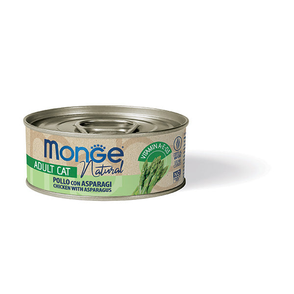Monge Natural Pollo con Asparagi – Cibo Umido per Gatti Adulti 80g