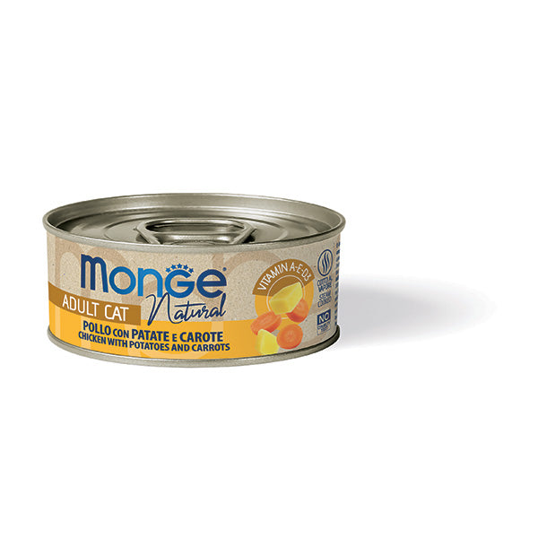 Monge Natural Pollo con Patate e Carote – Cibo Umido per Gatti Adulti 80g