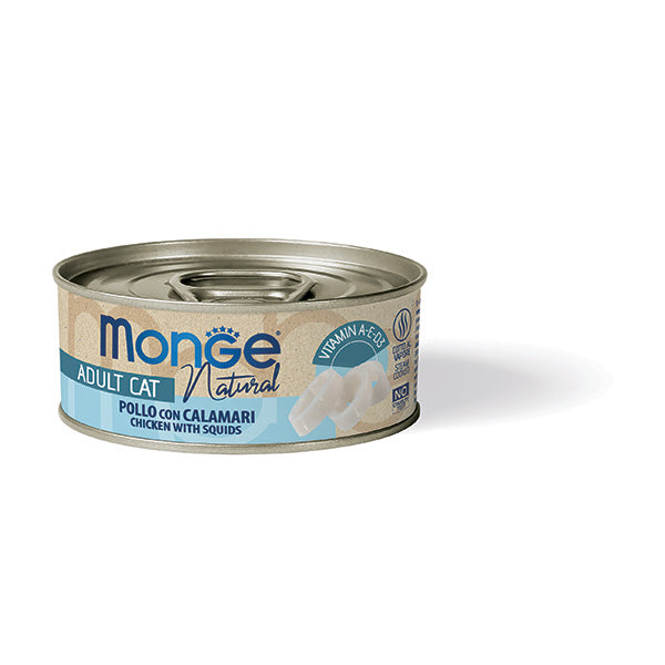 Monge Natural Pollo con Calamari – Cibo Umido per Gatti Adulti 80g