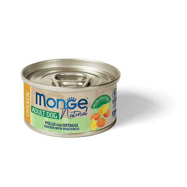 Monge Natural Pollo con Ortaggi – Lattina 95 g
