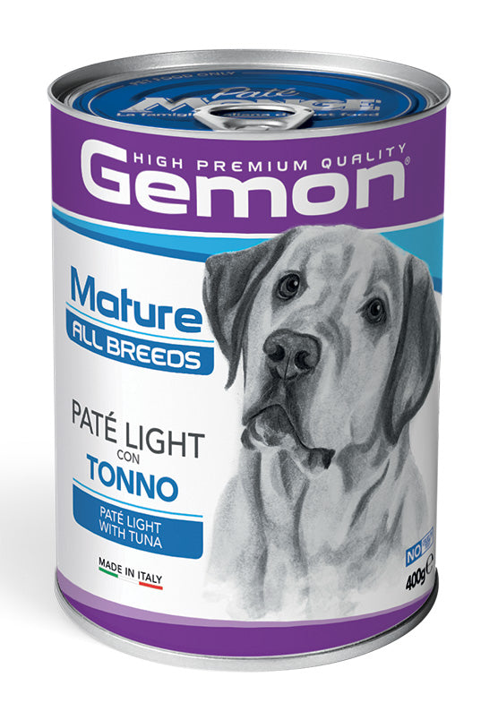 Gemon Paté Light con Tonno – Cibo Umido per Cani Maturi e Anziani 400g