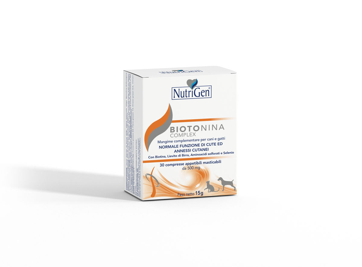 BIOTONINA COMPLEX Integratore per Cani e Gatti – Pelo, Pelle e Unghie Sani 30 Compresse