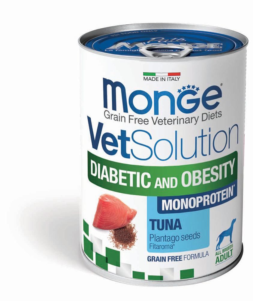 Monge VetSolution Diabetic and Obesity Monoprotein Tonno All Breeds Adult - 400 grammi