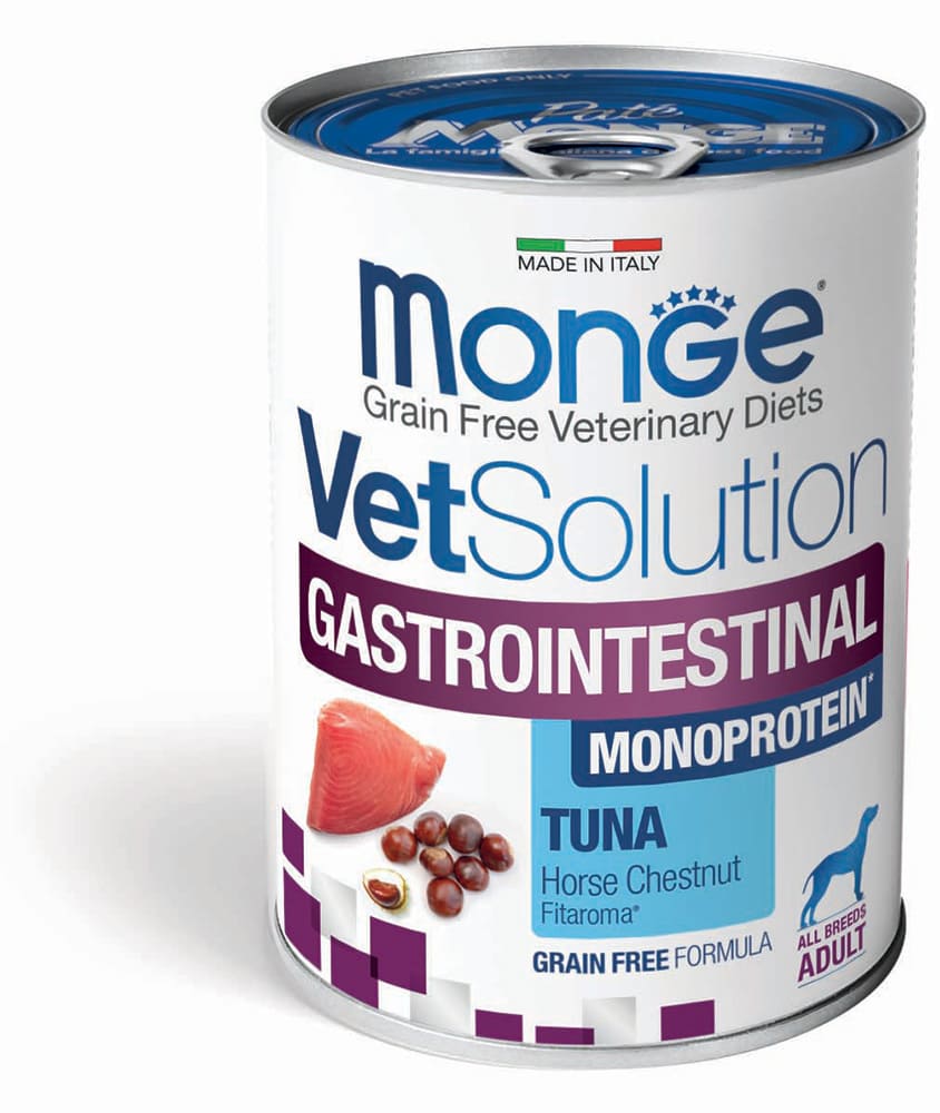 Monge VetSolution Gastrointestinal Monoprotein Tonno All Breeds Adult - 400 grammi