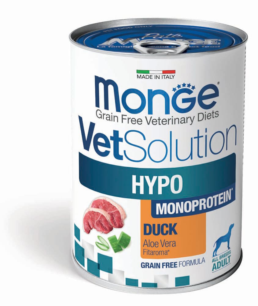 Monge VetSolution Hypo Monoprotein Anatra All Breeds Adult - 400 grammi