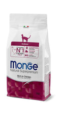 Monge Natural Superpremium Gatto Indoor Ricco in Pollo – Alimento Completo per Gatti Adulti Sedentari