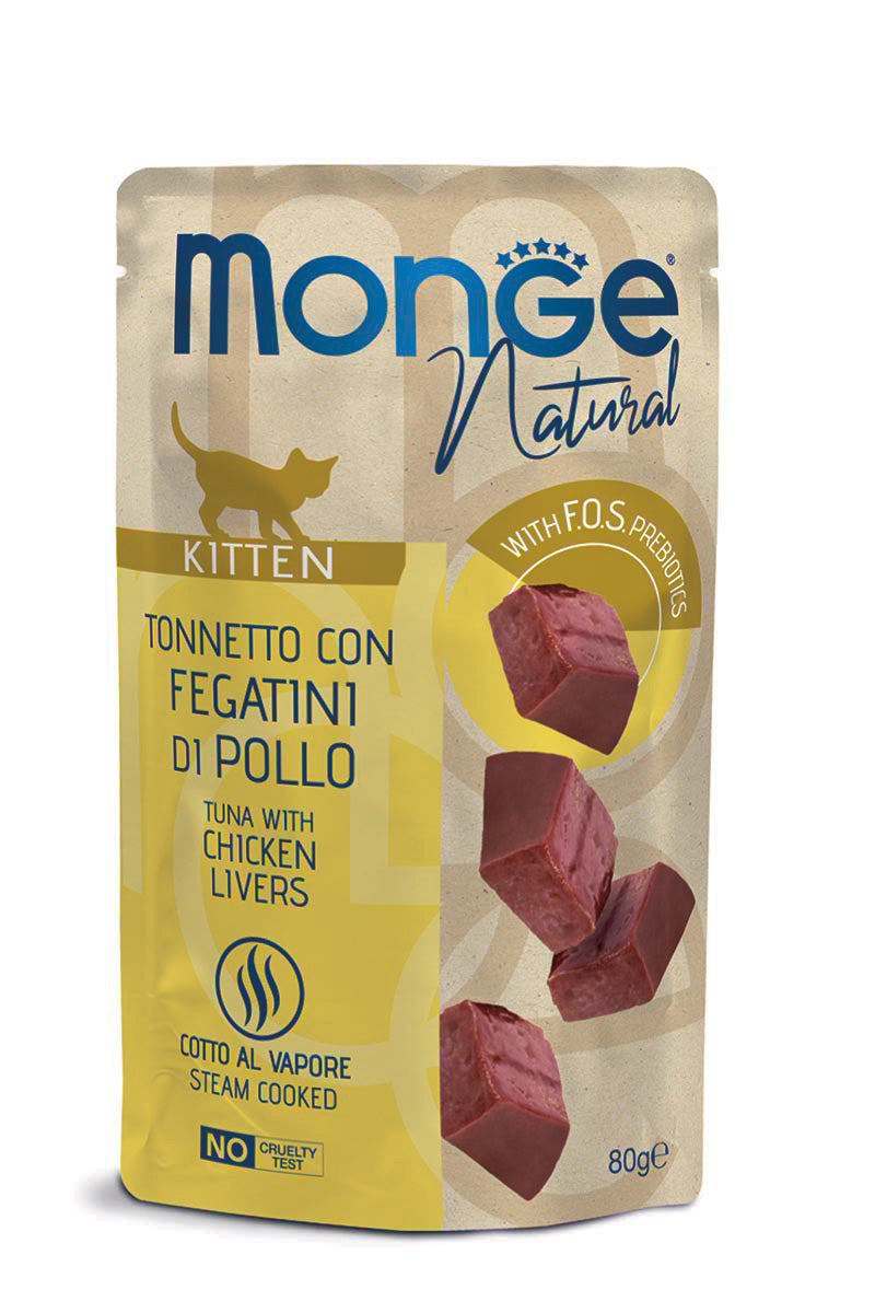 Monge Natural – Tonnetto con Fegatini di Pollo 80 Gr.