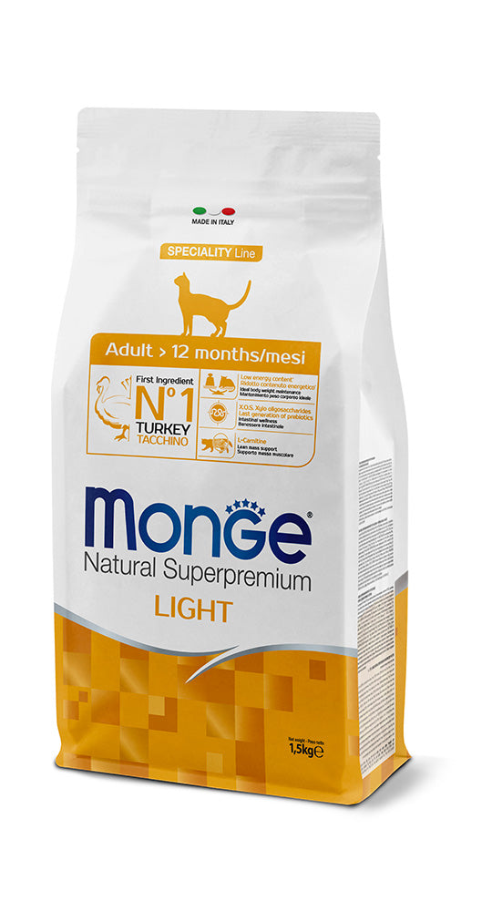 Monge Natural Superpremium Gatto Adult Light Tacchino