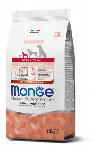 Natural Superpremium Mini Puppy & Junior Monoprotein Salmone con Riso