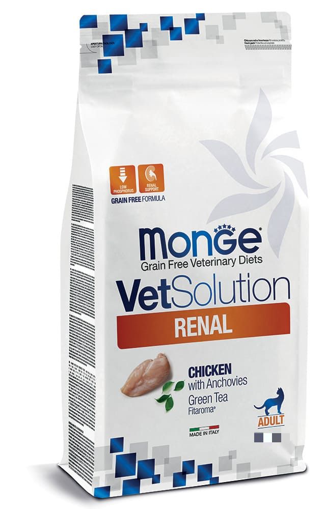 Monge VetSolution Renal Feline – Pollo con Acciughe