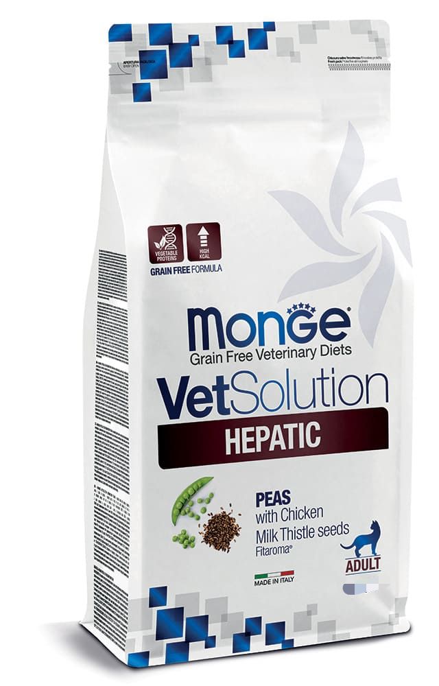 Monge VetSolution Hepatic Feline – Piselli con Pollo