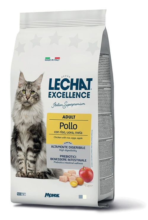 Le Chat Excellence Adult Pollo con Riso, Uova e Mela – Alimento Completo per Gatti Adulti