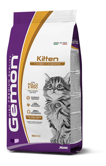 Gemon Kitten Pollo e Riso – Alimento Completo per Gattini 1-12 Mesi