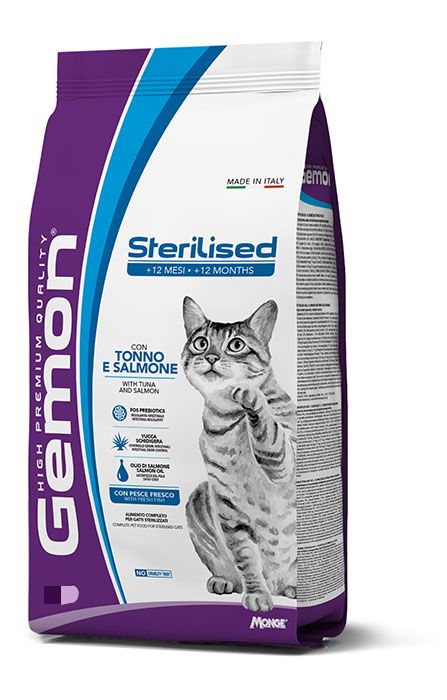 Gemon Sterilised Cat con Tonno e Salmone – Crocchette per Gatti Sterilizzati