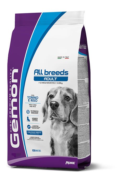 Gemon All Breeds Adult Tonno e Riso – Alimento Completo per Cani Adulti di Tutte le Taglie