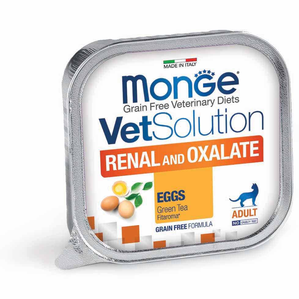 Monge VetSolution Renal and Oxalate Uova – Alimento Dietetico Completo per Gatti Adulti