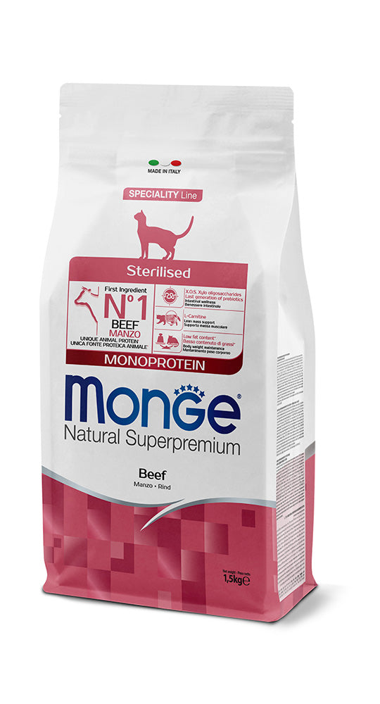 Monge Natural Superpremium Gatto Sterilised Manzo