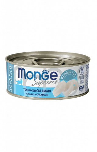 Monge Supreme Sterilised Gatto – Tonno con Calamari 80g