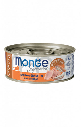 Monge Supreme Sterilised Gatto – Tonno con Granchio 80g