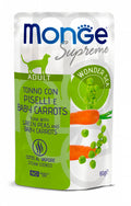 Monge Supreme Adult Tonno con Piselli e Baby Carrots – Bocconcini per Gatti Adulti