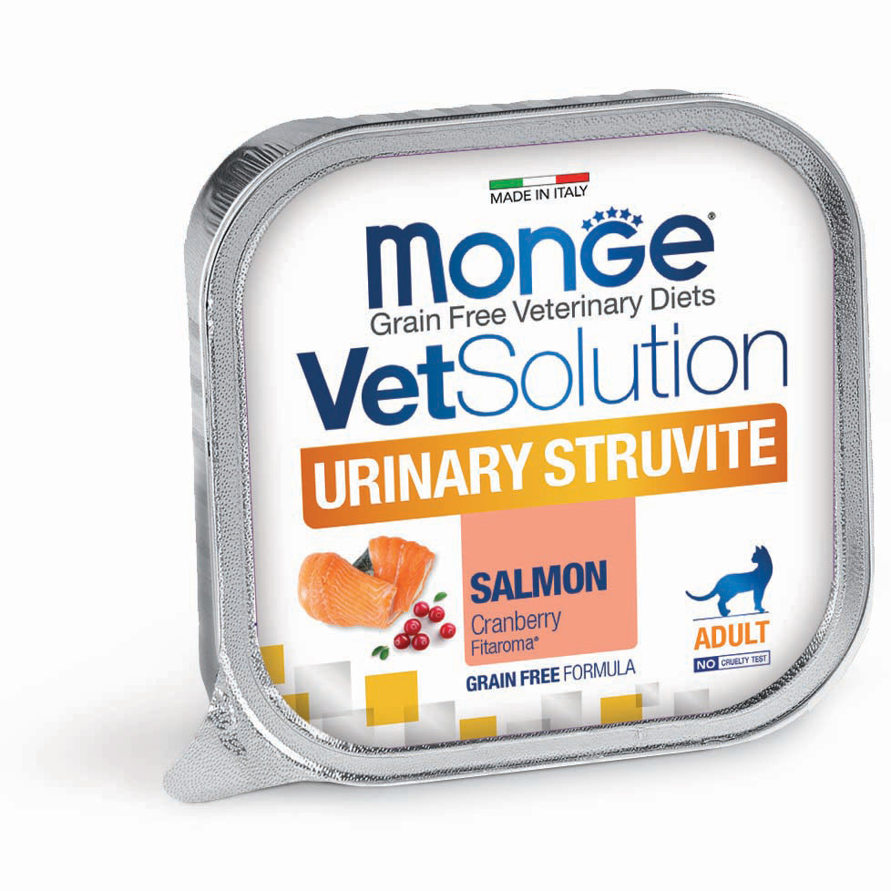 Monge VetSolution Urinary Struvite Salmone – Alimento Dietetico Completo per Gatti Adulti