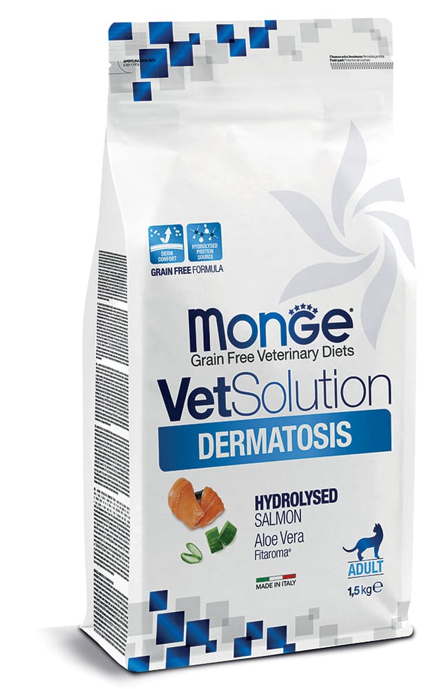 Monge VetSolution Dermatosis Feline Adult – Hydrolysed Salmone
