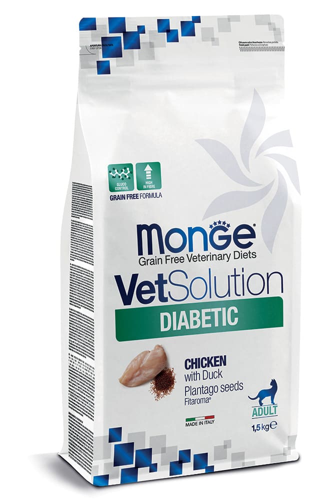 Monge VetSolution Diabetic Feline – Pollo con Anatra