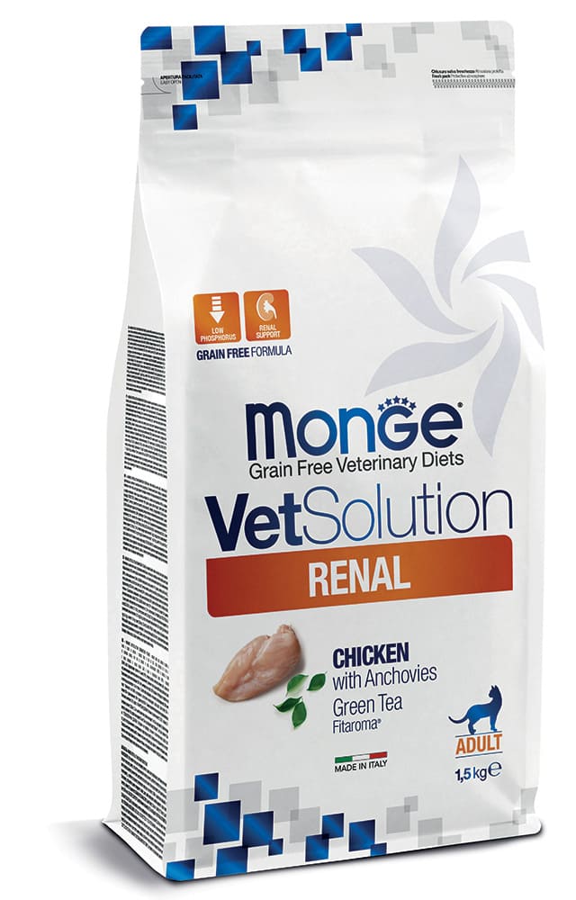 Monge VetSolution Renal Feline – Pollo con Acciughe