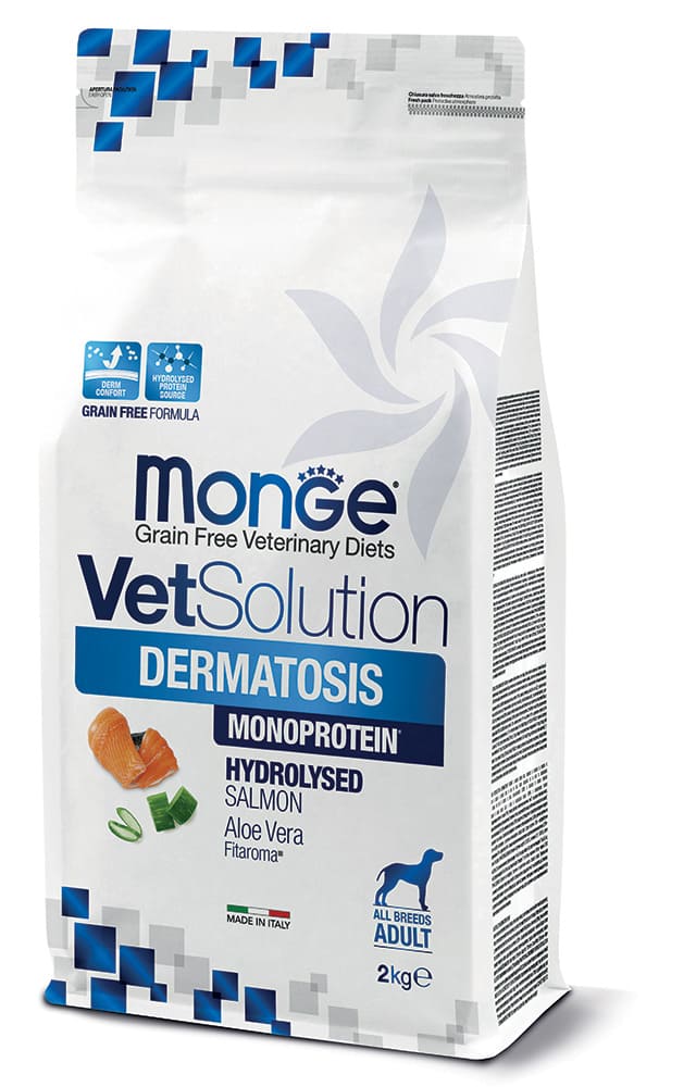 Monge VetSolution Dermatosis Monoprotein Hydrolysed Salmone All Breeds Adult - 2 kg / 12 kg