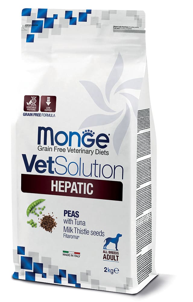 Monge VetSolution Hepatic Piselli con Tonno – 2 kg / 12 kg