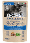 LeChat Excellence Bocconcini Acciughe con Ortaggi – Cibo Umido per Gatti Adulti 85g