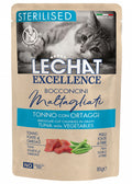 LeChat Excellence Sterilised Bocconcini Tonno con Ortaggi – Cibo Umido Gatti Sterilizzati 85g