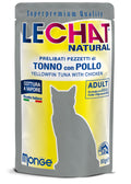 LeChat Natural Pezzetti di Tonno con Pollo – Alimento Complementare Gatti 80g