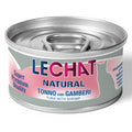 LeChat Natural Sfilaccetti di Tonno con Gamberi – Alimento Complementare Gatti 80g