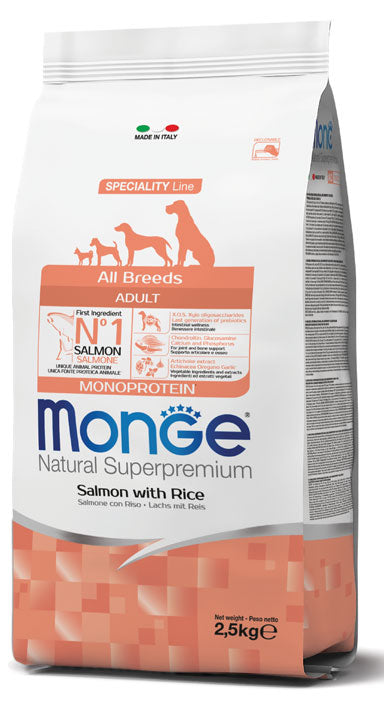 Natural Superpremium All Breeds Adult Monoprotein – Salmone con Riso