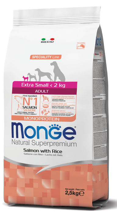 Natural Superpremium Extra Small Adult – Salmone con Riso per Cani Taglia Extra Small