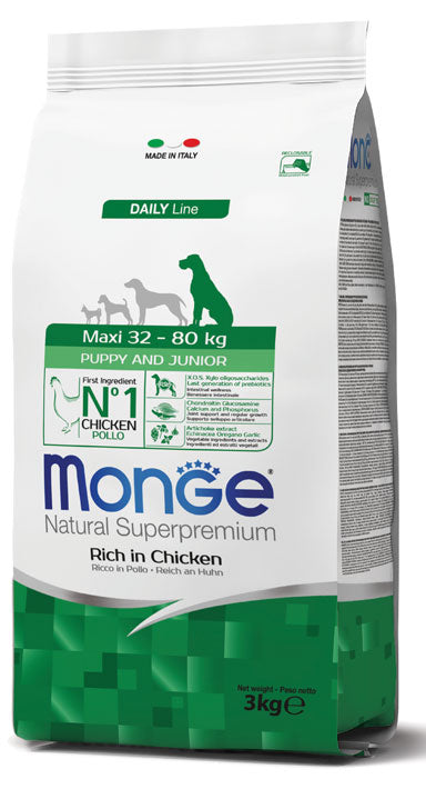 Natural Superpremium Maxi Puppy & Junior Ricco in Pollo