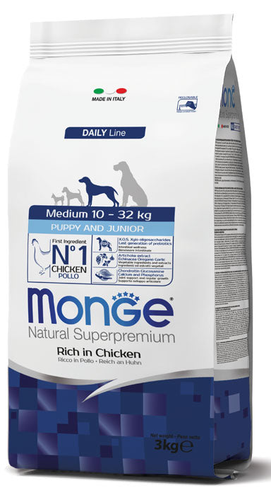 Natural Superpremium Medium Puppy & Junior Ricco in Pollo