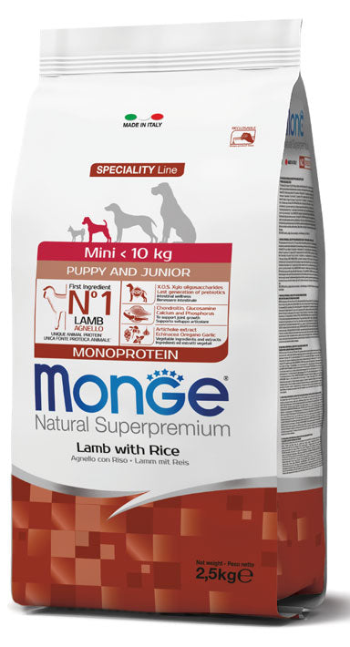 Natural Superpremium Mini Puppy & Junior Monoprotein Agnello con Riso