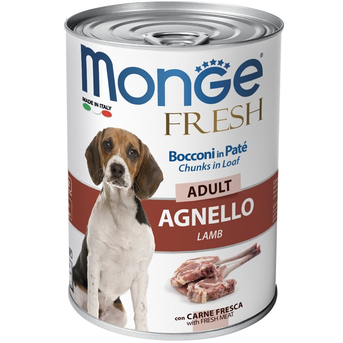Monge Fresh Bocconi in Paté all’Agnello – Adult 400 g